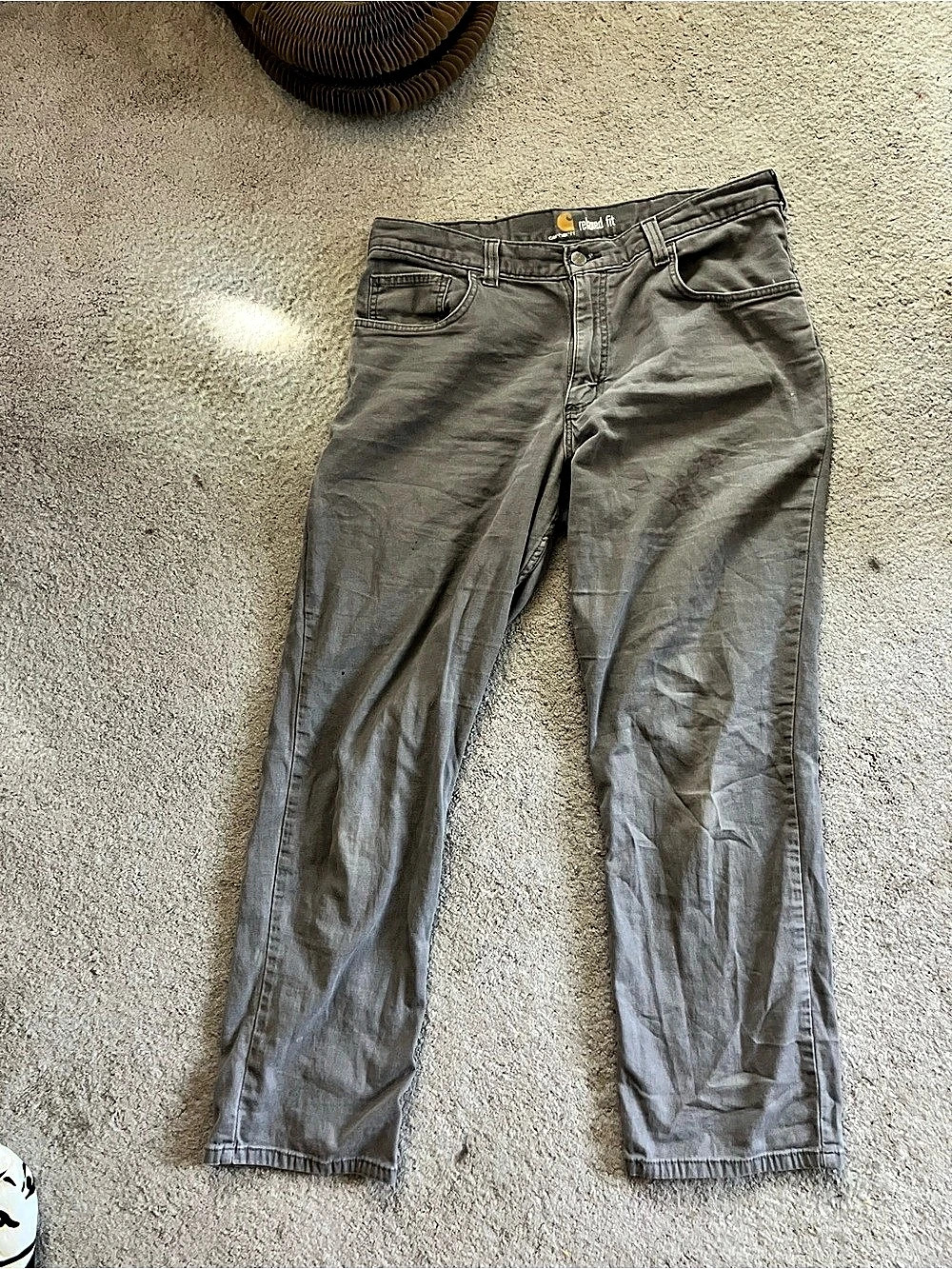Carhartt Relaxed Fit Cargo Pants Gray Waist 34